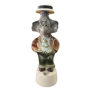 Jim Beam Elephant Decanter Genuine Regal China Handcrafted 13x5” 1960 Republican